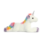 Big Rainbow the Jumbo Stuffed White Unicorn Super Flopsie by Aurora