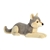 Jumbo Plush Wolf Super Flopsie Stuffed Animal by Aurora