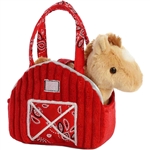 Red Barn Fancy Pals Pet Carrier with Plush Horse by Aurora
