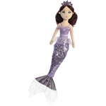 Iris the Tutu Sparkles Purple Plush Mermaid Doll by Aurora