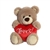 Medium Teddy Bear with Plush Love Heart by Aurora