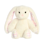 Gingham Small Cream Plush Bunny Rabbit by Aurora