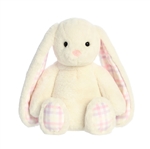 Gingham Medium Cream Plush Bunny Rabbit by Aurora