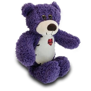 Tender the Purple Teddy Bear with Patchwork Heart by First and Main