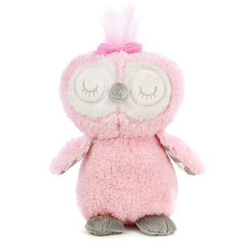 Pink Plush Owl 8 Inch Rattle by First and Main