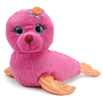 Sydney the Sparkly Pink Stuffed Seal by First and Main