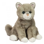 Rita the 12 Inch Plush Floppy Gray Cat by Douglas