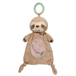 Stanley Sloth Baby Safe Plush Lovey with Teether Ring by Douglas