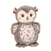 Nova Owl Baby Safe Plush Chime Toy with Sound by Douglas