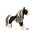 Warrior Princess the Plush Black and White Horse with Brush by Douglas