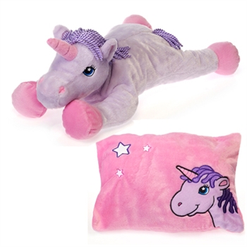 Peek A Boo Reversible Plush Unicorn Pillow by Fiesta