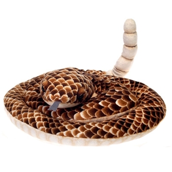 Plush Rattlesnake 73 Inch Stuffed Snake by Fiesta