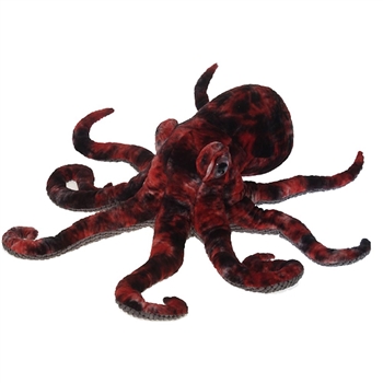 Jumbo Realistic Red Octopus Stuffed Animal by Fiesta