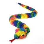 Rainbow Crushed Tie-Dye Snake Stuffed Animal by Fiesta