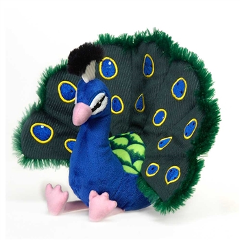 Stuffed Peacock 8 Inch Plush Animal by Fiesta