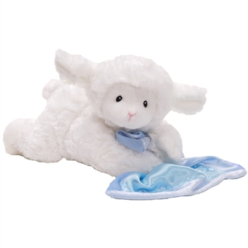 Lena the Plush Prayer Lamb with Blue Blanket by Gund