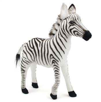 Handcrafted 12 Inch Lifelike Baby Zebra Stuffed Animal by Hansa