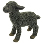 Lifelike Black Lamb Stuffed Animal by Hansa - Handcrafted - 12 Inch