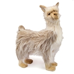 Handcrafted 17 Inch Lifelike Male Llama Stuffed Animal by Hansa