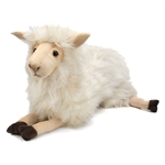 Handcrafted 15 Inch Lying Lifelike Mama Sheep Stuffed Animal by Hansa