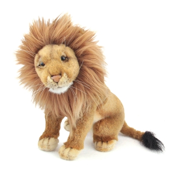 Handcrafted 8 Inch Sitting Lifelike Lion Stuffed Animal by Hansa