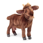Handcrafted 13 Inch Lifelike Brown Goat Stuffed Animal by Hansa