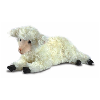Lifelike White Lamb Stuffed Animal by Hansa - Handcrafted - 18 Inch