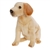 Lifelike Sitting Yellow Lab Puppy Stuffed Animal by Hansa