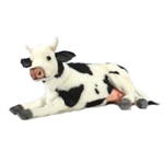 Lifelike Lying Cow Stuffed Animal by Hansa