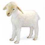 Life-size White Lamb Stuffed Animal by Hansa - Handcrafted - 20 Inch