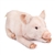 Handcrafted 11 Inch Lying Lifelike Pig Stuffed Animal by Hansa