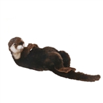 Lifelike Mother Otter Stuffed Animal by Hansa