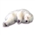 Handcrafted 12 Inch Lifelike Sleeping Stuffed Polar Bear Cub by Hansa