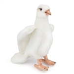 Handcrafted 8 Inch Lifelike White Dove Stuffed Animal by Hansa
