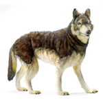 Handcrafted 40 Inch Life-size Ride-On Wolf Stuffed Animal by Hansa