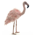 Handcrafted 15 Inch Lifelike Pink Flamingo Stuffed Animal by Hansa