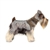 Lifelike Gray Miniature Schnauzer Stuffed Animal by Hansa