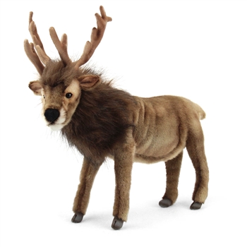 Handcrafted 16 Inch Lifelike Reindeer Stuffed Animal by Hansa