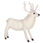 Lifelike White Reindeer Stuffed Animal by Hansa