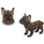 Handcrafted 10 Inch Lifelike Brown French Bulldog Stuffed Animal by Hansa