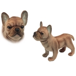 Handcrafted 10 Inch Lifelike Tan French Bulldog Stuffed Animal by Hansa