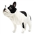 Handcrafted 10 Inch Lifelike Black & White French Bulldog Stuffed Animal by Hansa