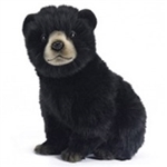 Handcrafted 10 Inch Lifelike Black Bear Cub Stuffed Animal by Hansa