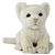 Handcrafted 6 Inch Sitting Lifelike White Lion Cub Stuffed Animal by Hansa