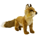 Handcrafted 20 Inch Lifelike Sitting Red Fox Stuffed Animal by Hansa