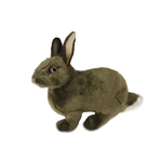 Handcrafted 13 Inch Lifelike Brown Rabbit Stuffed Animal by Hansa