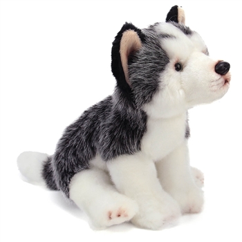 Lifelike Stuffed Husky Puppy by Demdaco