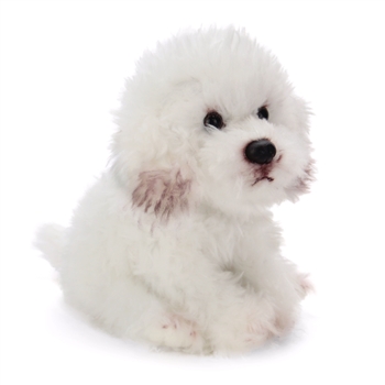 Lifelike Stuffed Bichon Frise Puppy by Demdaco