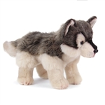 Lifelike Wolf Stuffed Animal by Demdaco