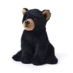 Small Sitting Stuffed Black Bear by Demdaco